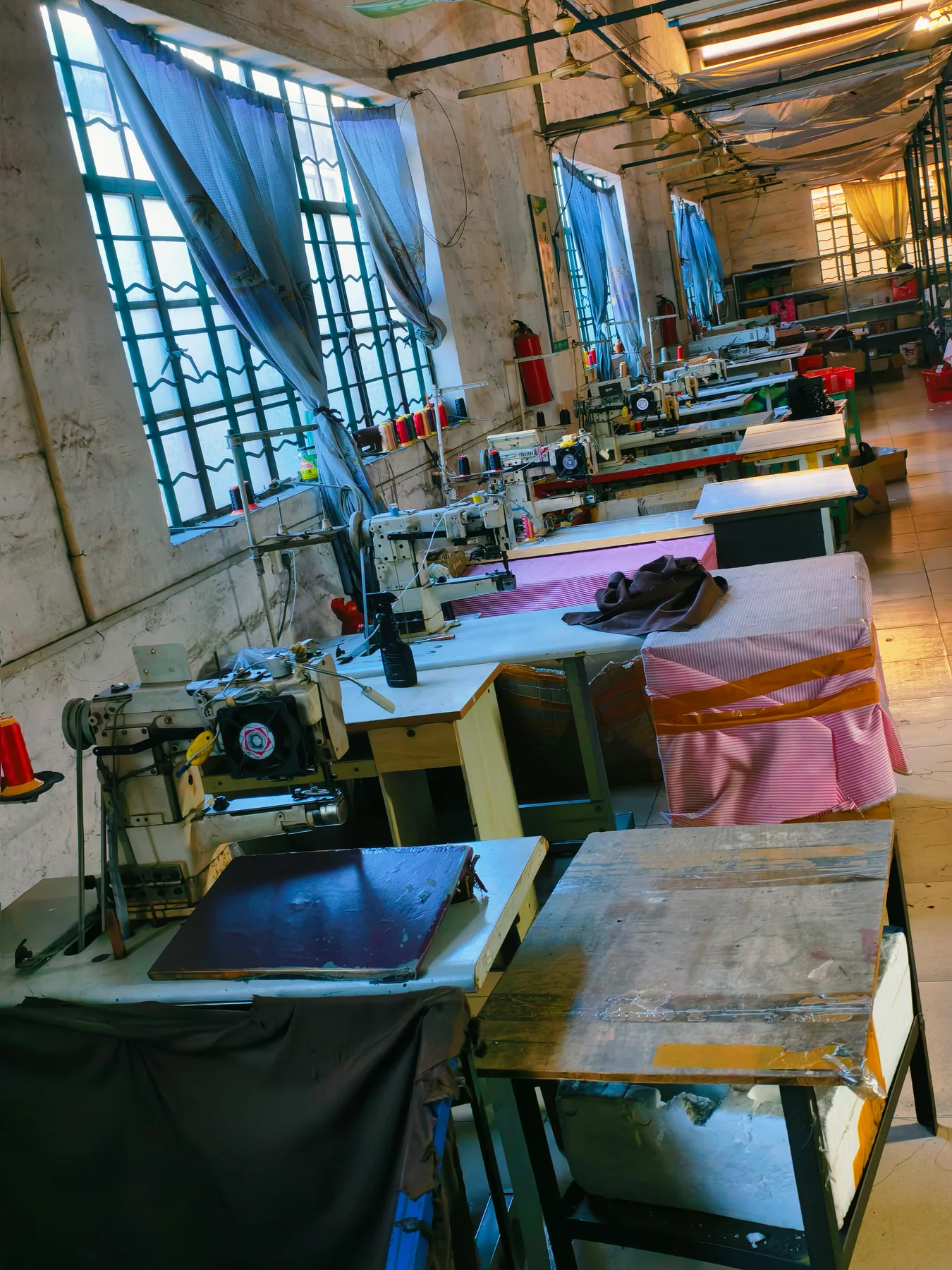 Production workstations in the factory