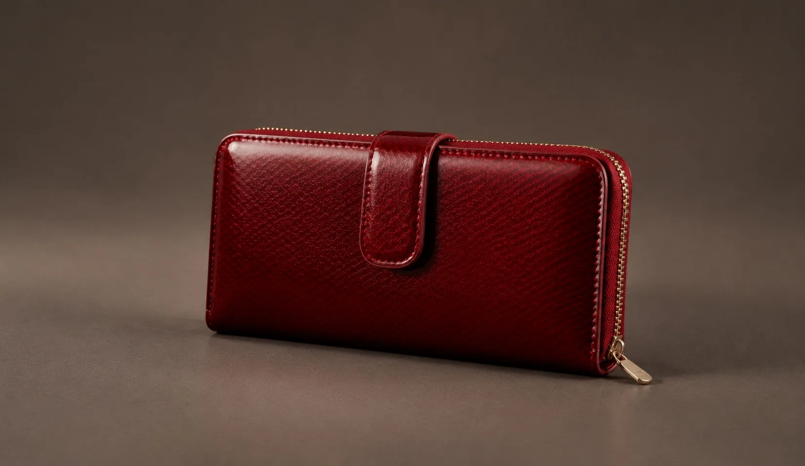 Crimson Strap Wallet exterior