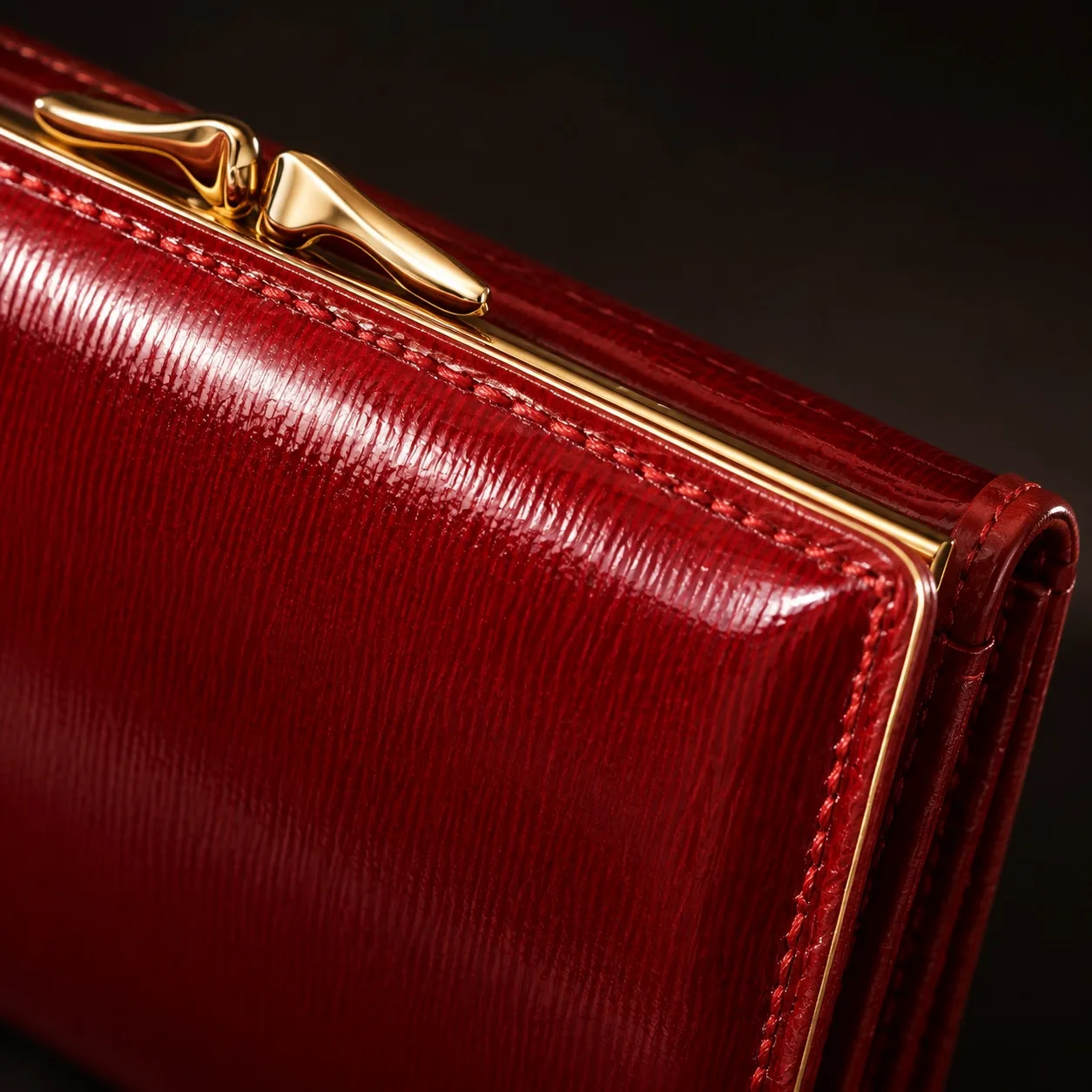 Patent Evening wallet close-up